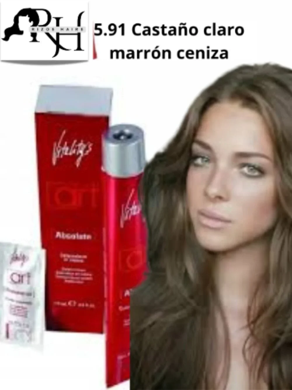 Tinte Vitality's 5.91 Castaño claro marrón ceniza colores para cabellos 100 ml